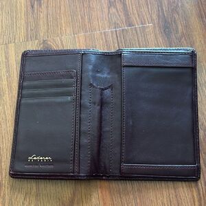 Vintage Lederer Paris burgundy leather wallet bifold